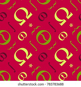 Abstract typographic symbols seamless pattern. For print, fashion design, wrapping, wallpaper