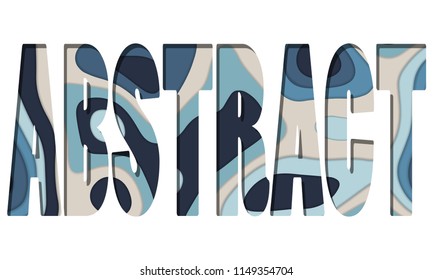 Abstract Typography Creative Wood Paper Cut Style Background. Minimal Texture Graphic Design. Concept. For Graphic, Banners, Presentations, Wallpaper, Reports. Vector Illustration. Eps10
