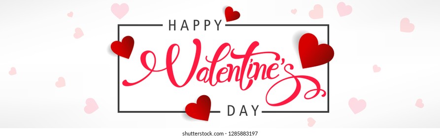 Abstract typography Happy Valentines Day Sale design vector with handwritten calligraphy text, isolated on love based theme background. can be used as valentine love greeting card,header, banner