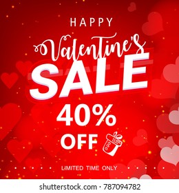 Abstract typography  Happy Valentines Day Sale design vector with handwritten calligraphy text, isolated on love based theme background.
can be used as valentine love greeting card,header, banner 