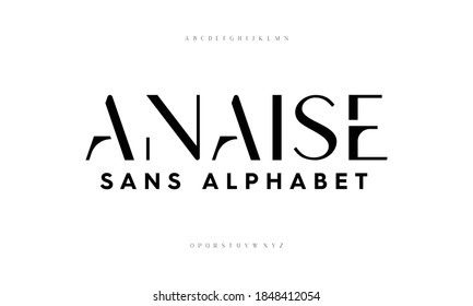 Abstract typography set. Vector designs font a to z. Modern futuristic timeless. Beauty typeface.