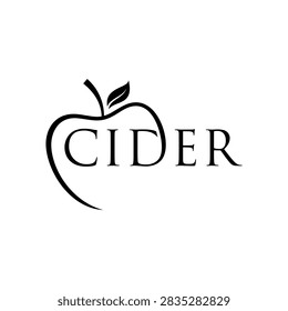 Abstract typography text cider logo design inspiration