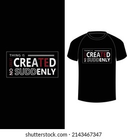 Abstract typography t-shirt design with t-shirt mockup