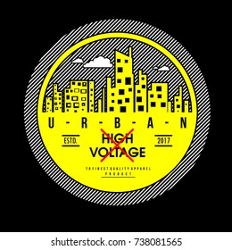 abstract typography vintage city on theme design graphic,vector illustration t shirt