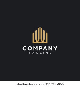 Abstraktes Logo für U Building Structure Logo Design Immobilien, Architektur, Bauwesen