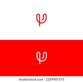 Resumen Vector De Diseño De Logotipo Letra U.