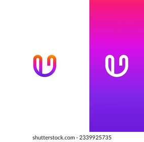 Abstract U Letter Logo Design Vector.