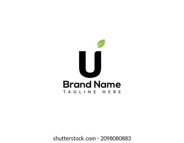 Abstrakter u-Brief, moderne Erstschrift-Logo-Design