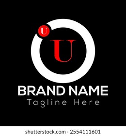 Abstract U letter modern initial lettermarks logo design	
