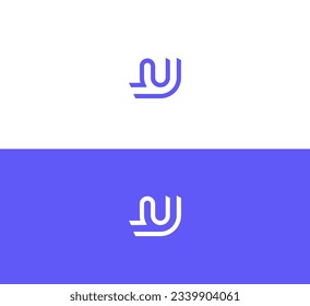 Abstract U, UU Letter Logo Design Vector.