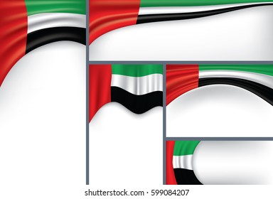 Abstract UAE Flag, Emirates Colors (Vector Art)