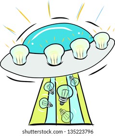 abstract ufo cartoon
