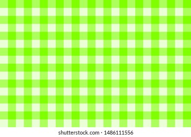 Abstract ufo green colored gingham checkered seamless pattern vector background design.