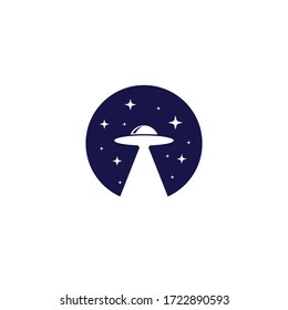 Abstract UFO logo design. Vector illustration eps10