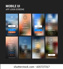 Abstract UI Sign In and Sign Up screens mockup kit