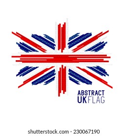 Abstract UK Union Jack Flag Vector. 