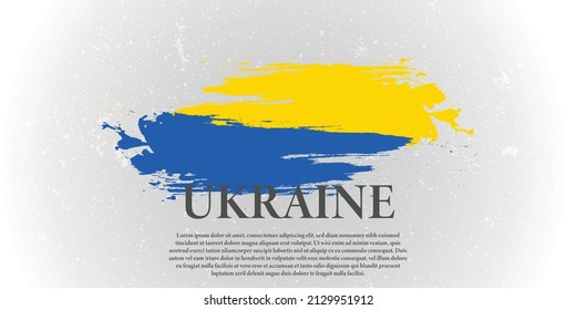 Abstract Ukraine flag color in grunge style and white background.
