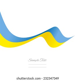 Abstract Ukrainian ribbon vector