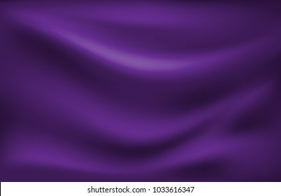 Abstract Ultar violet background Vector violet cloth Fabric Textile Drape with Crease Wavy Folds.with soft waves and Gold fabric, waving in the wind.Color of the year 2018