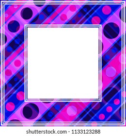 Abstract ultra violet border. Design element for photo frames. Trendy colors.