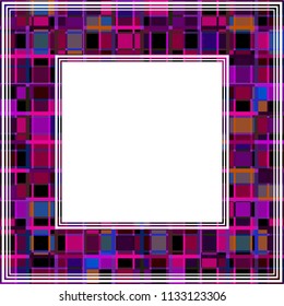 Abstract ultra violet border. Design element for photo frames. Trendy colors.