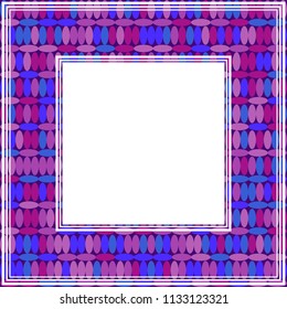 Abstract ultra violet border. Design element for photo frames. Trendy colors.