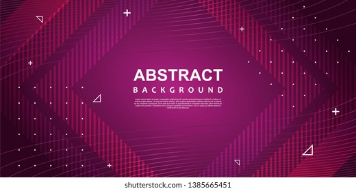 Abstract ultra violet colorful background template with memphis geometric trendy neon effect