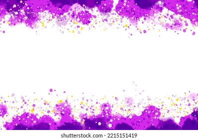 Abstract Ultra Violet Purple Grunge Splash On White Glowing Background