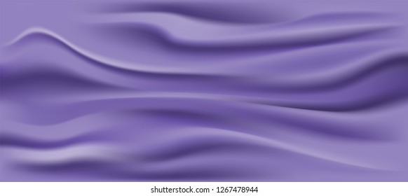Abstract Ultra violet Satin Silky Cloth Fabric Textile Drape with Crease 
Wavy Folds background.With soft waves and,waving in the wind
Texture of crumpled paper. object Vector,illustration