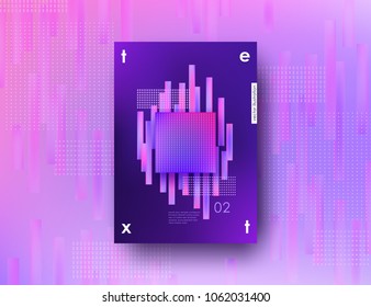 Abstract ultraviolet background A4 with geometric blurred design elements Corporate template for banner poster cover flyer Vector illustration