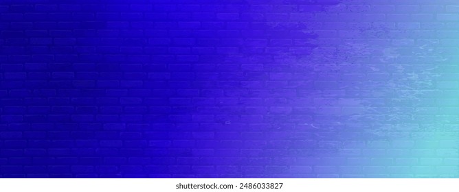 Abstract ultraviolet banner with brick texture. Rich purple and blue shades. Neon lighting. Space for logos, messages, text placement, space for text, promotions, etc. sstkBackgrounds