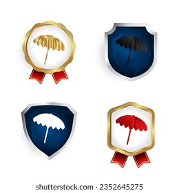 Abstract Umbrella Badge and Label Collection, can be used for business designs, presentation designs or any suitable designs.