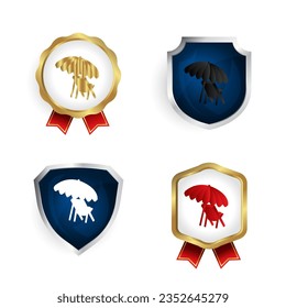 Abstract Umbrella and Chair Badge and Label Collection, can be used for business designs, presentation designs or any suitable designs.