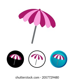 Abstract Umbrella Icon Illustration Flat Design