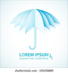 Abstract Umbrella on White Background. Vector illustration