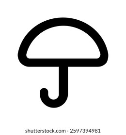 abstract Umbrella Shape line icon 