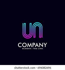 abstract un logo vector