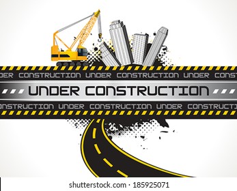 abstract under construction background vector illustration