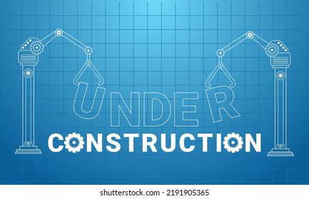 abstract under construction background vector illustration