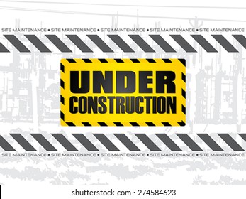 abstract under construction background vector illustration