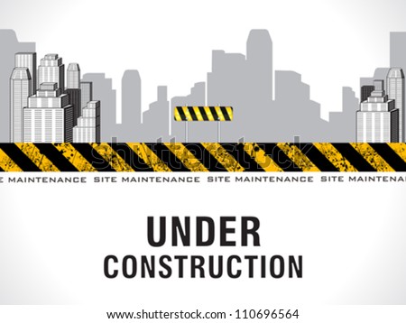 abstract under construction background vector illustration