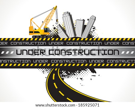 abstract under construction background vector illustration