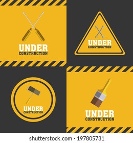 abstract under construction backgrounds with special objects