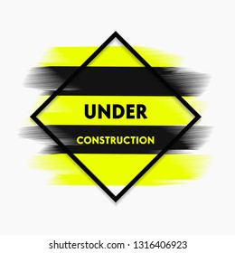 Abstract under construction paint stroke modern banner, vector, illustration, eps 10 file