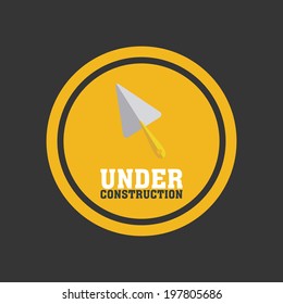 abstract under construction signal on a gray background