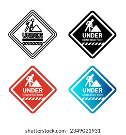 Abstract Under Construction Silhouette Illustration, can be used for business designs, presentation designs or any suitable designs.