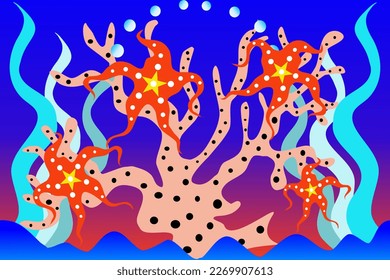 Abstract under the sea pattern design for create ideas.