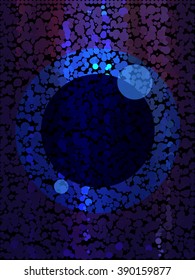 Abstract under water in violet circle pattern