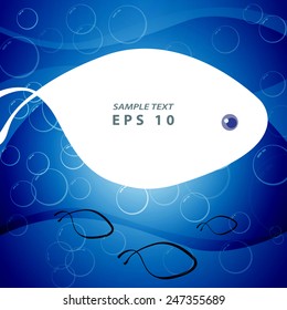 Abstract undersea life and space for your text, Vector illustration