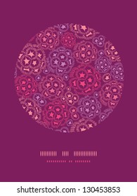 Abstract underwater flowers circle decor pattern background